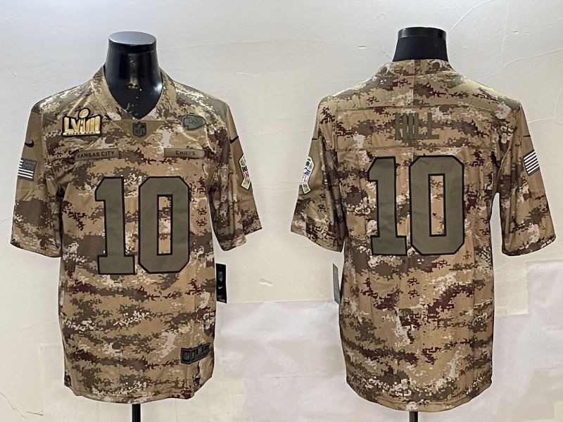 Men Kansas City Chiefs #10 Hill Camo Nike 2025 Salute to Service Limited NFL Jersey style 5